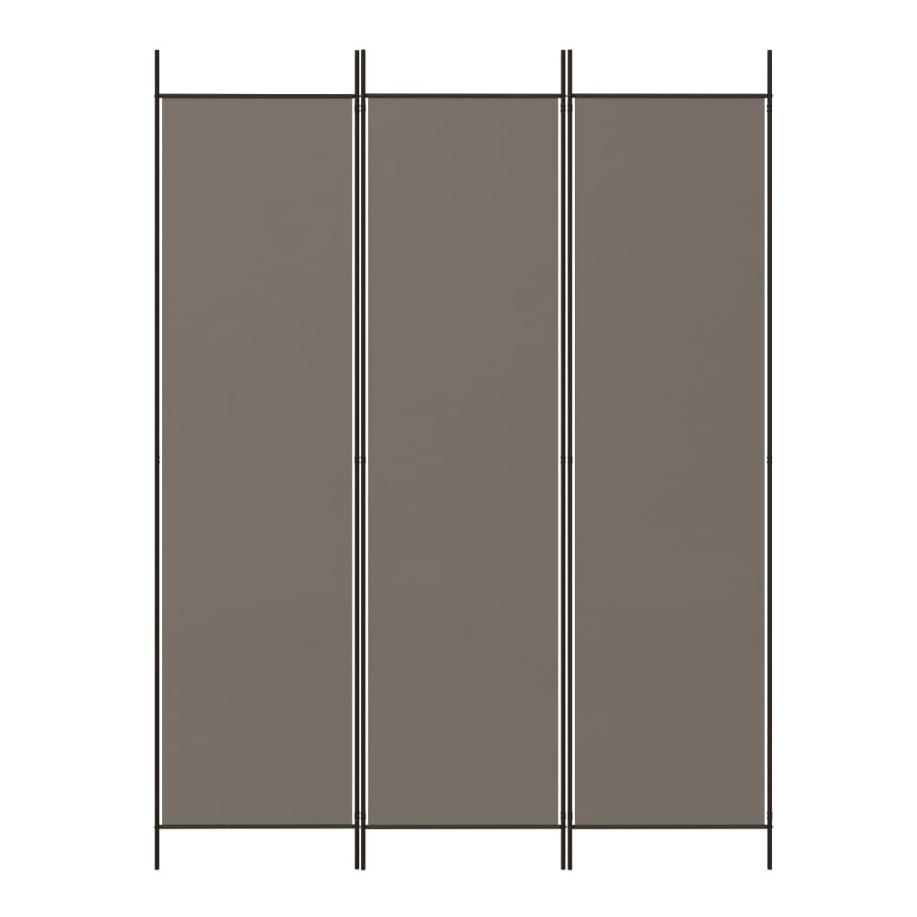 vidaXL 3-Panel Room Divider Anthracite 150x200 cm Fabric