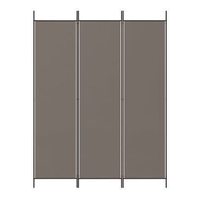 vidaXL 3-Panel Room Divider Anthracite 150x200 cm Fabric, anthracite vidaXL 3-Panel Room Divider Anthracite 150x200 cm Fabric