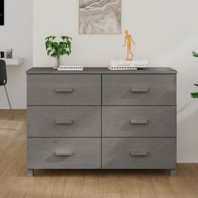vidaXL Sideboard HAMAR Light Grey 113x40x80 cm Solid Wood Pine, light grey vidaXL Sideboard HAMAR Light Grey 113x40x80 cm Solid Wood Pine