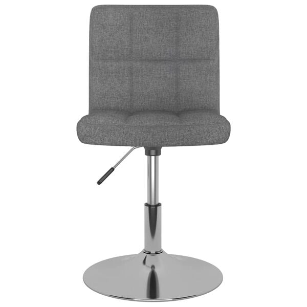 vidaXL Swivel Dining Chairs 4 pcs Light Grey Fabric