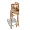 vidaXL Foldable Outdoor Chairs Bamboo 4 pcs