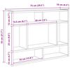 vidaXL Wall Shelf Black 75x16x55 cm Engineered Wood