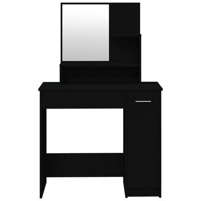 vidaXL Dressing Table Set Black 86.5x35x136 cm, black vidaXL Dressing Table Set Black 86.5x35x136 cm
