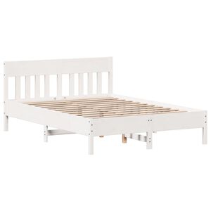 vidaXL Bed Frame without Mattress White 120x200 cm Solid Wood Pine