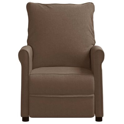 vidaXL Recliner Chair Brown Fabric