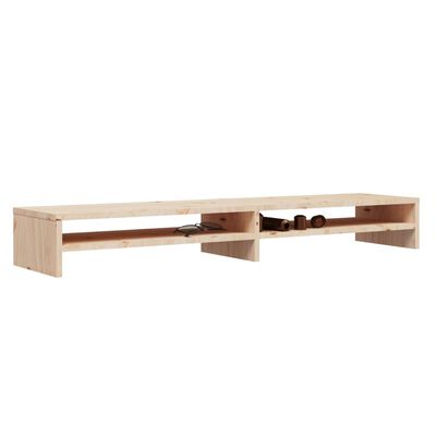 vidaXL Monitor Stand 100x24x13 cm Solid Wood Pine, natural vidaXL Monitor Stand 100x24x13 cm Solid Wood Pine