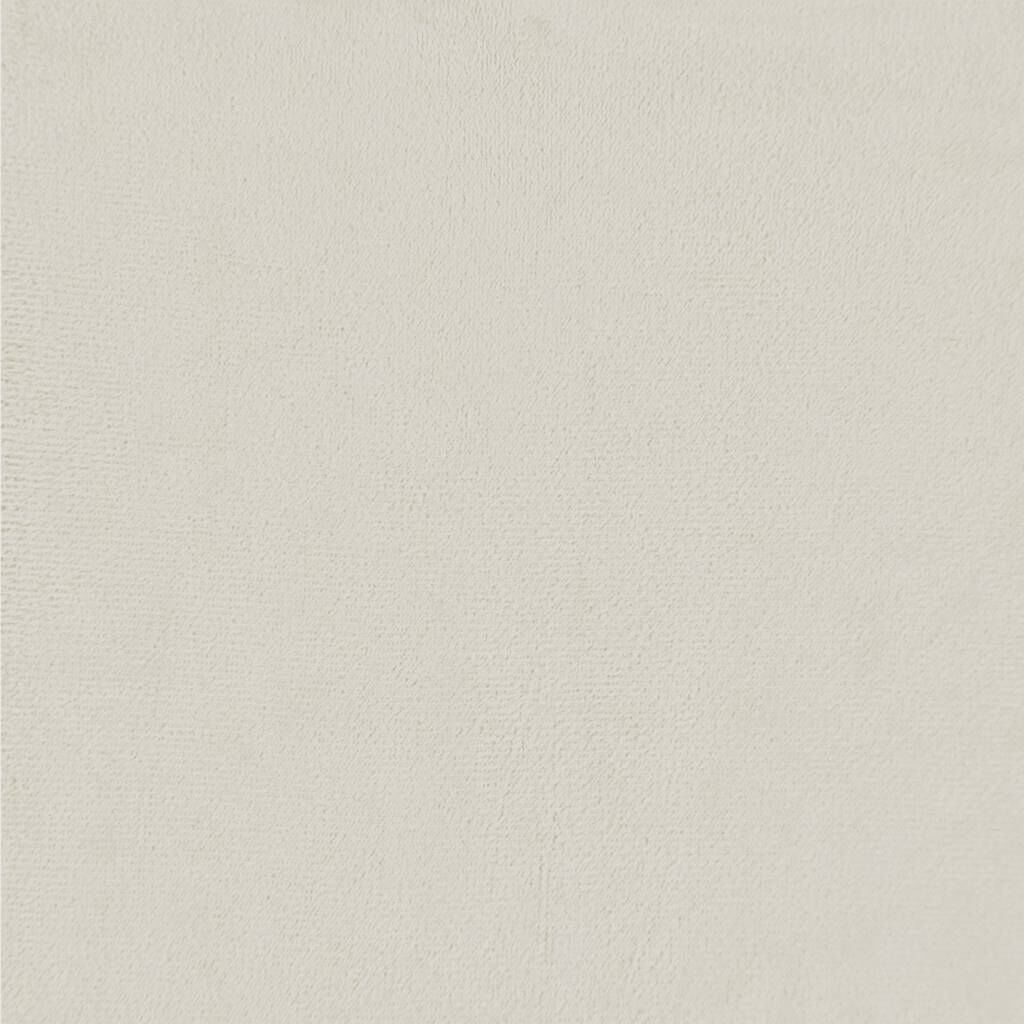 vidaXL Relaxing Chair with a Stool Cream White Velvet