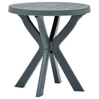 vidaXL Bistro Table Green Ø70 cm Plastic, green vidaXL Bistro Table Green Ø70 cm Plastic
