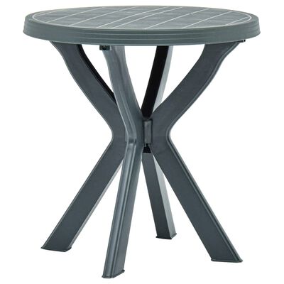 vidaXL Bistro Table Green Ø70 cm Plastic, green vidaXL Bistro Table Green Ø70 cm Plastic