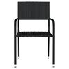 vidaXL 7 Piece Garden Dining Set Black