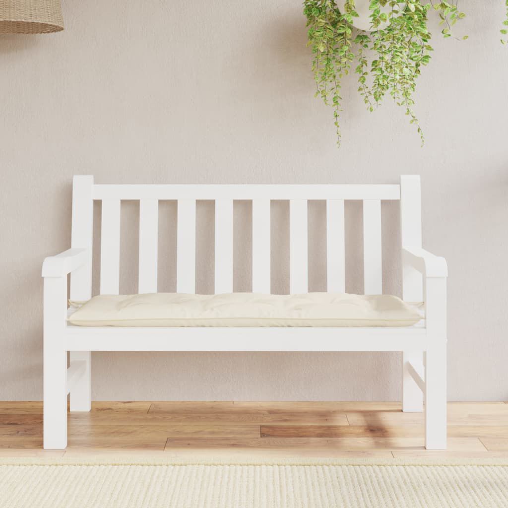 vidaXL Garden Bench Cushion Cream 120x50x7 cm Oxford Fabric