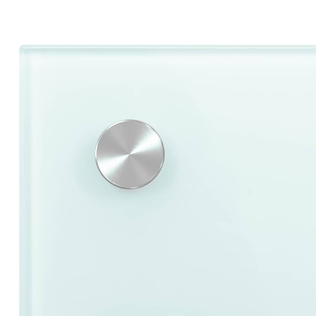 vidaXL Kitchen Backsplash White 80 x 60 cm Tempered Glass