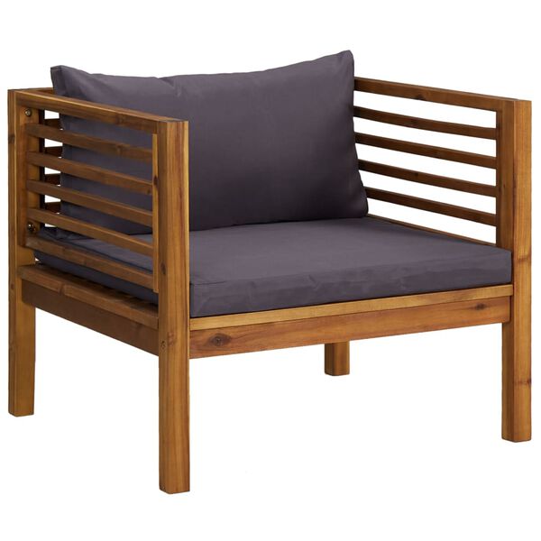 vidaXL 7 Piece Garden Lounge Set with Cushion Solid Acacia Wood