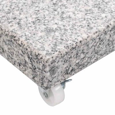 vidaXL Parasol Base Granite 30 kg Square Grey, grey vidaXL Parasol Base Granite 30 kg Square Grey