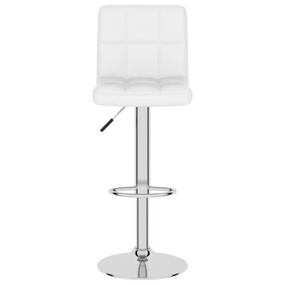 vidaXL Bar Stool White Faux Leather, white vidaXL Bar Stool White Faux Leather