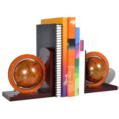 Bookstand World Map Globe Bookend Classic A Pair,  Bookstand World Map Globe Bookend Classic A Pair