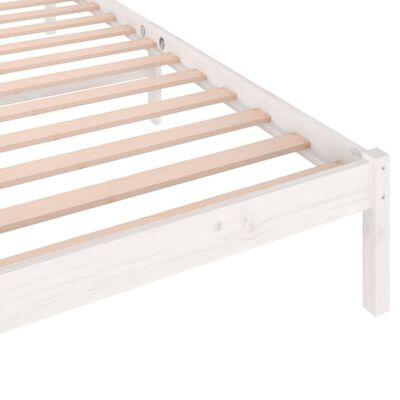 vidaXL Bed Frame without Mattress Solid Wood Pine 90x200 cm White