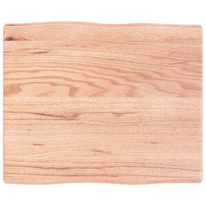 vidaXL Table Top Light Brown 60x50x(2-4) cm Treated Solid Wood Live Edge