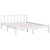 vidaXL Bed Frame without Mattress White Solid Wood 160x200 cm