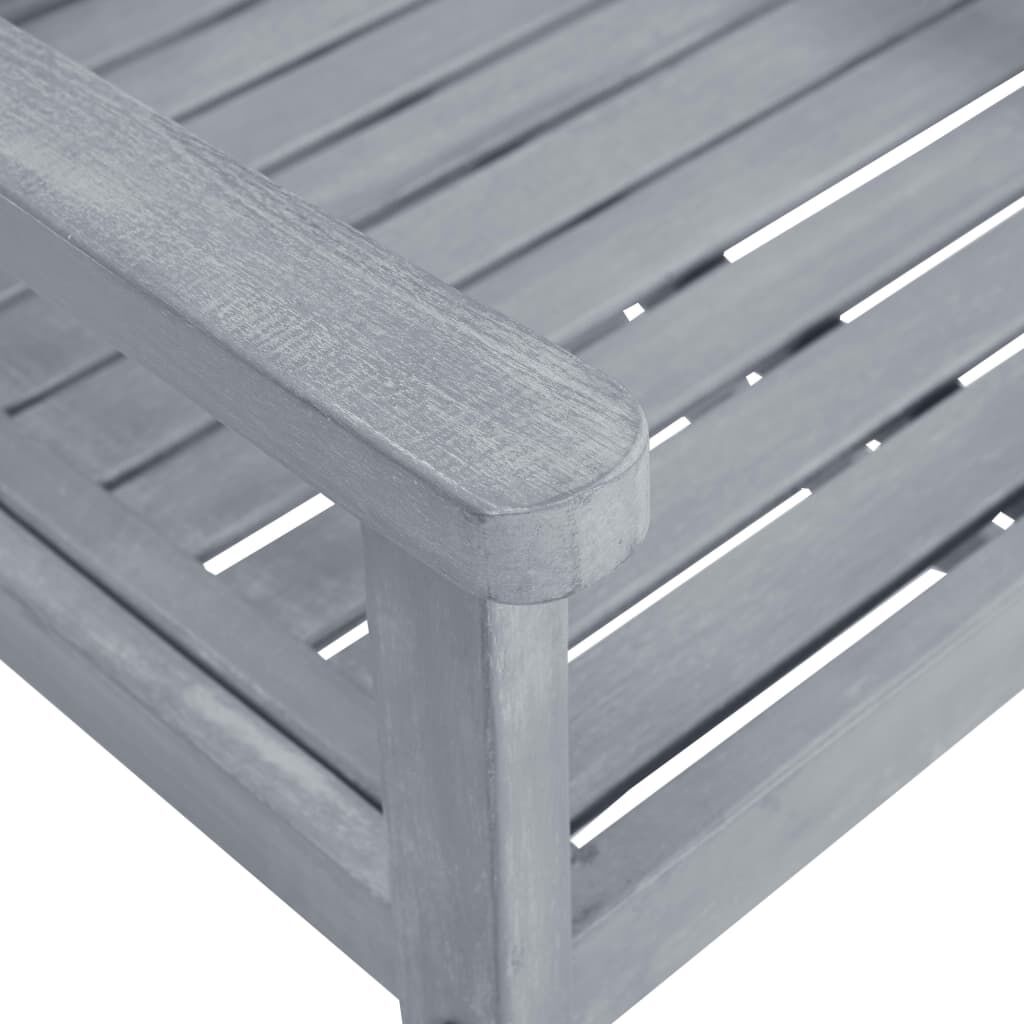 vidaXL Garden Chairs 8 pcs Solid Acacia Wood Grey