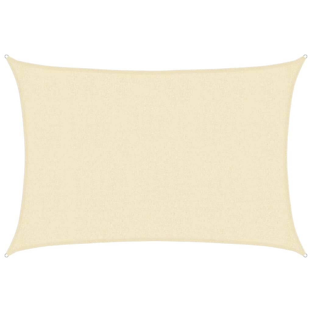 vidaXL Sunshade Sail 160 g/m² Cream 2.5x4 m HDPE