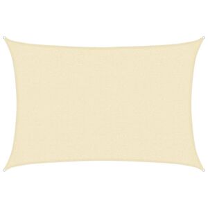 vidaXL Sunshade Sail 160 g/m² Cream 2.5x4 m HDPE