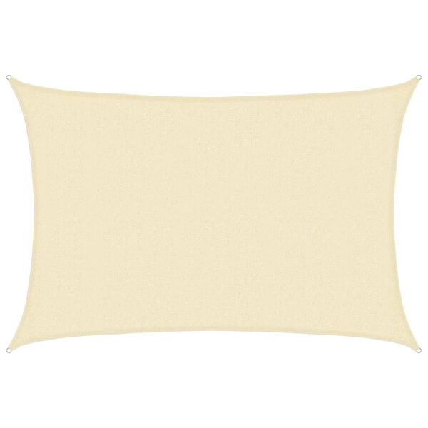 vidaXL Sunshade Sail 160 g/m² Cream 2.5x4 m HDPE