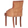 vidaXL Dining Chairs 2 pcs Brown Real Goat Leather