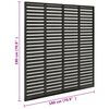 vidaXL Louver Fence WPC 180x180 cm Dark Grey