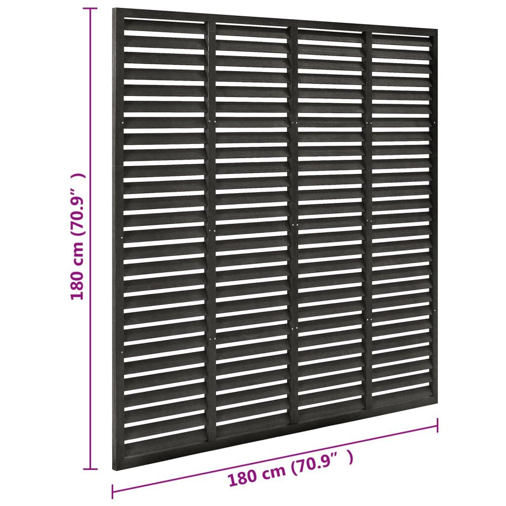 vidaXL Louver Fence WPC 180x180 cm Dark Grey