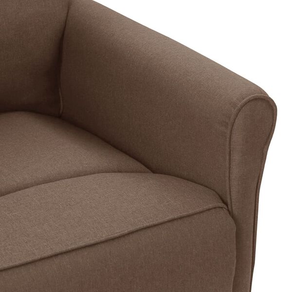vidaXL Recliner Chair Brown Fabric