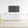 vidaXL 3 Piece TV Cabinet Set White Engineered Wood