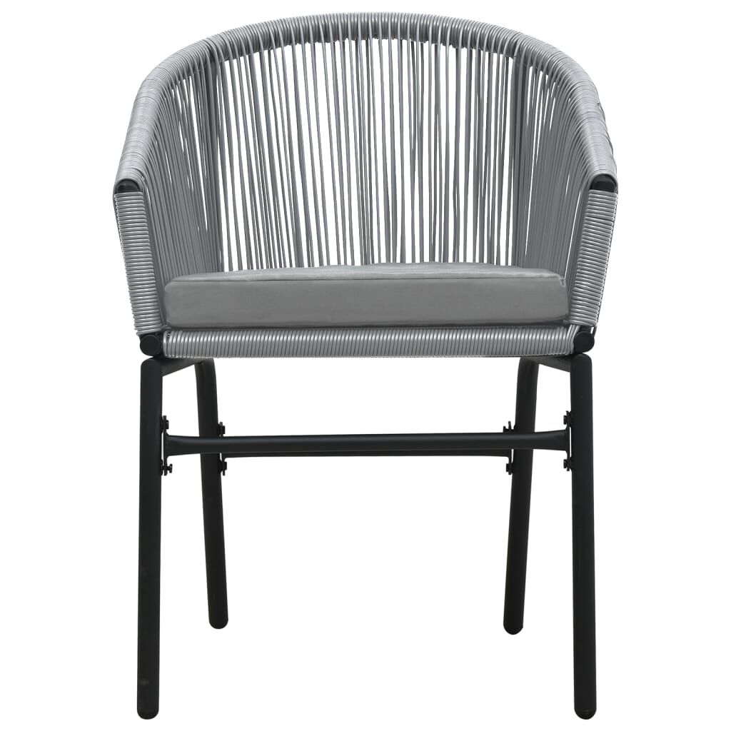 vidaXL 7 Piece Garden Dining Set Grey