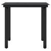 vidaXL 3 Piece Garden Dining Set with Cushions Black