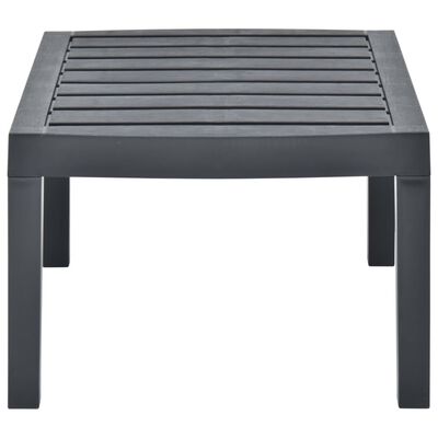 vidaXL Garden Table Anthracite 78x55x38 cm Plastic, anthracite vidaXL Garden Table Anthracite 78x55x38 cm Plastic