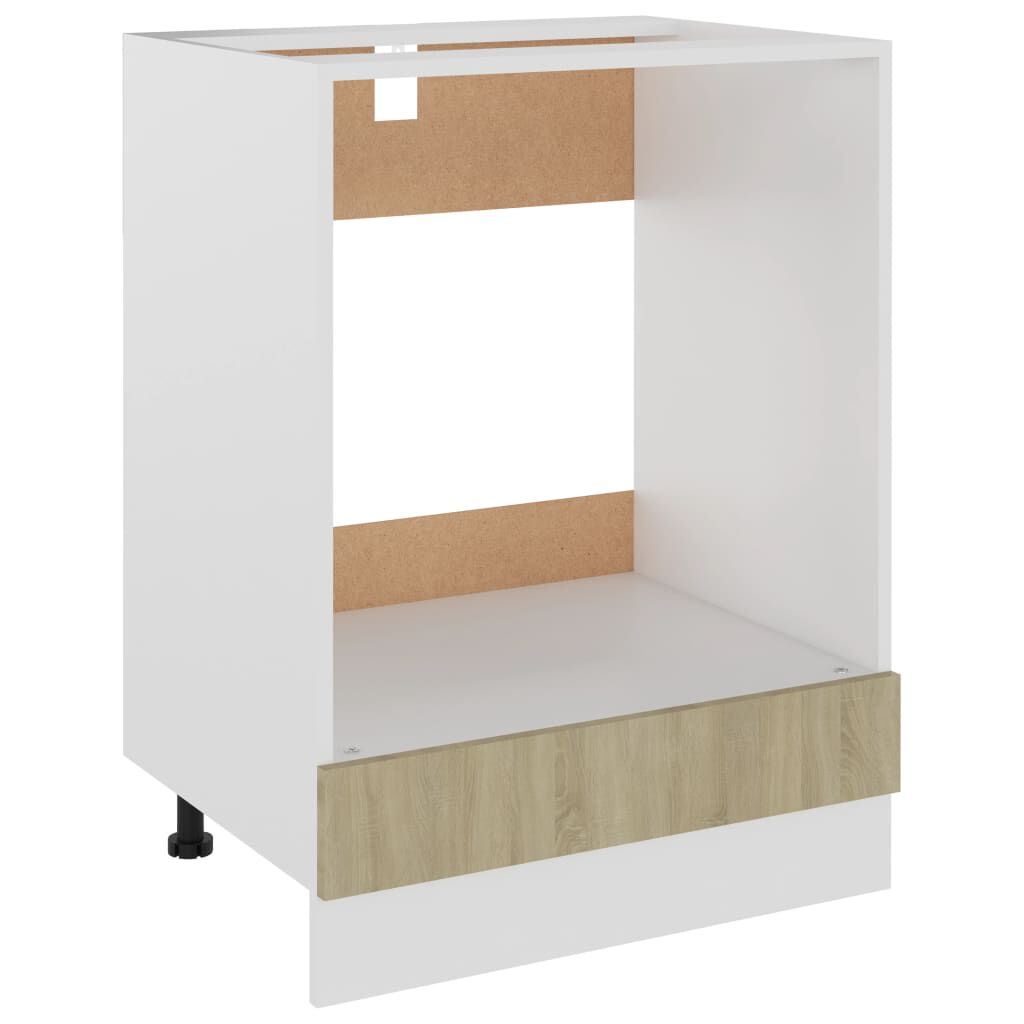 vidaXL Oven Cabinet Riga Sonoma Oak 60x46x81.5 cm Engineered Wood