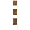 vidaXL Wall Corner Shelf Smoked Oak 20x20x127.5 cm Engineered Wood