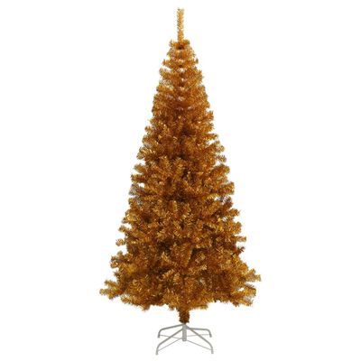 vidaXL Artificial Christmas Tree with Stand Gold 240 cm PET, gold vidaXL Artificial Christmas Tree with Stand Gold 240 cm PET