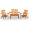vidaXL 4 Piece Adirondack Garden Lounge Set Solid Wood Acacia