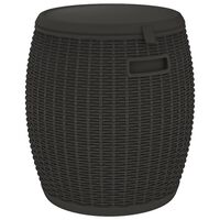 vidaXL 4-in-1 Garden Storage Box Black Polypropylene, black vidaXL 4-in-1 Garden Storage Box Black Polypropylene