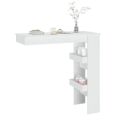 vidaXL Wall Bar Table White 102x45x103.5 cm Engineered Wood, white vidaXL Wall Bar Table White 102x45x103.5 cm Engineered Wood