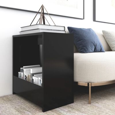 vidaXL Side Table Black 50x26x50 cm Engineered Wood, black vidaXL Side Table Black 50x26x50 cm Engineered Wood
