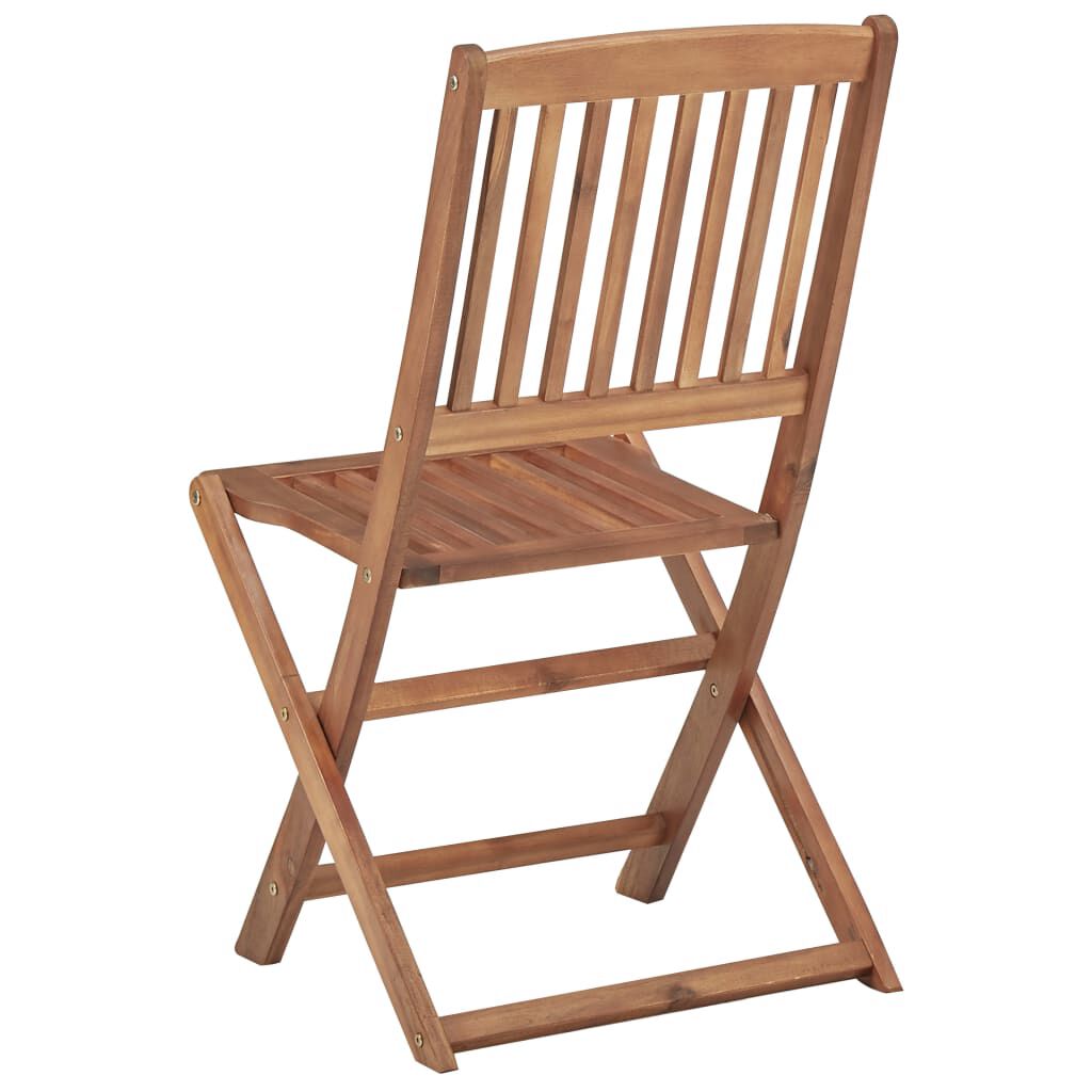 vidaXL Folding Outdoor Chairs 2 pcs Solid Acacia Wood