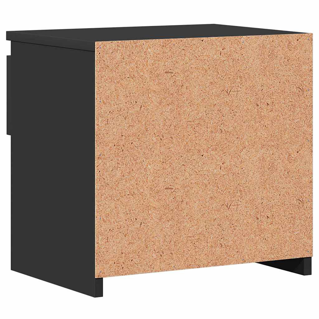 vidaXL Bedside Cabinets 2 pcs Black 40x30x39 cm Engineered Wood