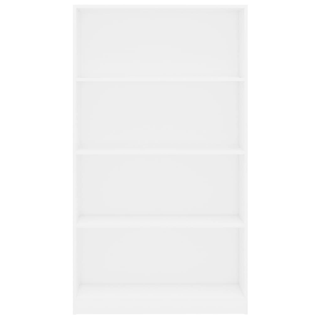 vidaXL 4-Tier Book Cabinet White 80x24x142 cm Engineered Wood