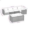 vidaXL 7 Piece Garden Lounge Set with Cushions Brown Poly Rattan