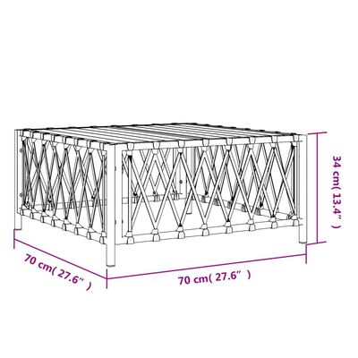 vidaXL Garden Table Anthracite 70x70x34 cm Woven Fabric