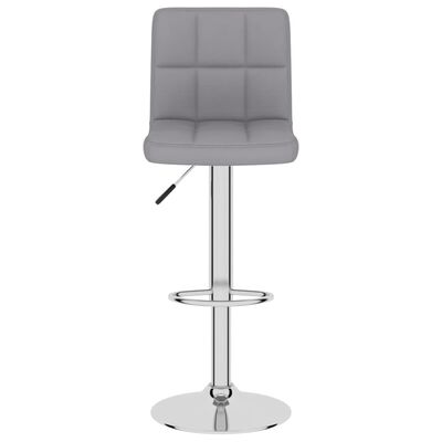 vidaXL Bar Stools 2 pcs Light Grey Fabric