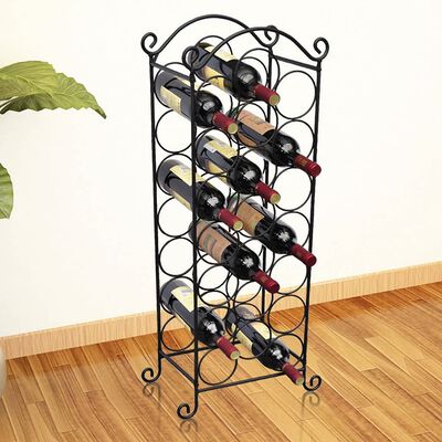 vidaXL Wine Rack for 21 Bottles Metal,  vidaXL Wine Rack for 21 Bottles Metal