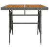 vidaXL 5 Piece Outdoor Dining Set Poly Rattan Grey